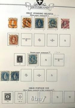 Collection vintage Suisse MINKUS album 400 timbres 1862-1970, nombreux neufs sans charnière, belle pièce
