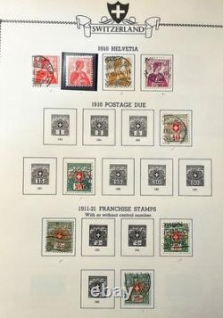 Collection vintage Suisse MINKUS album 400 timbres 1862-1970, nombreux neufs sans charnière, belle pièce