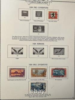 Collection vintage Suisse MINKUS album 400 timbres 1862-1970, nombreux neufs sans charnière, belle pièce