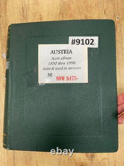 Collections À Vendre, Autriche (9102) Scott Album 1850 Thru 1998, Mint & Used