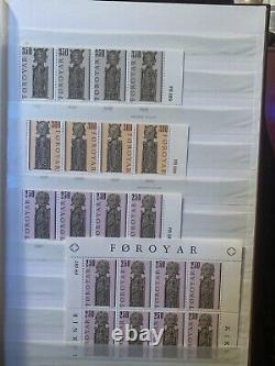 Collections de timbres du monde entier en lots dans des albums, blocs neufs et feuilles