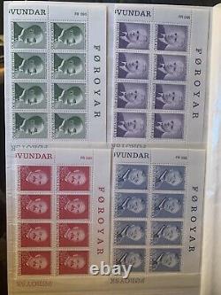 Collections mondiales de timbres, lots de feuilles de timbres neufs des îles Féroé.