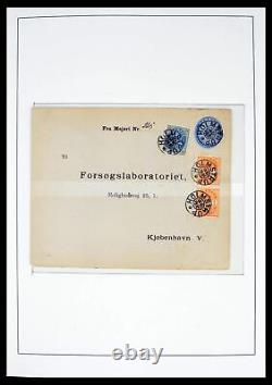 DANEMARK 1874-1940 Oblitérations Étoile 4000+ Timbres 3 Albums Lighthouse Collection de Timbres