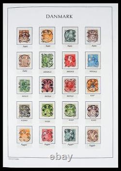 DANEMARK 1874-1940 Oblitérations Étoile 4000+ Timbres 3 Albums Lighthouse Collection de Timbres