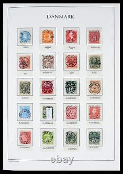 DANEMARK 1874-1940 Oblitérations Étoile 4000+ Timbres 3 Albums Lighthouse Collection de Timbres