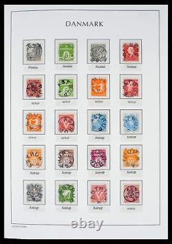 DANEMARK 1874-1940 Oblitérations Étoile 4000+ Timbres 3 Albums Lighthouse Collection de Timbres