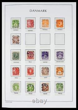 DANEMARK 1874-1940 Oblitérations Étoile 4000+ Timbres 3 Albums Lighthouse Collection de Timbres