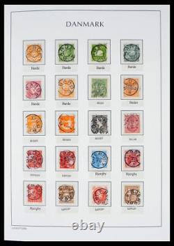 DANEMARK 1874-1940 Oblitérations Étoile 4000+ Timbres 3 Albums Lighthouse Collection de Timbres