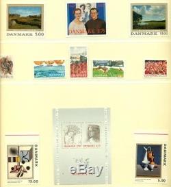 Danemark Collection Deux Albums / Trousses Lindner Hingeless (1851-2004) Scott 2k $ +