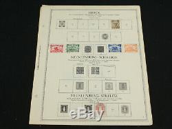 Début Allemagne États Stamp Lot Minkus Album Pages Saxe Hambourg Lubeck Sc # 6