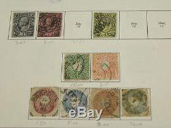 Début Allemagne États Stamp Lot Minkus Album Pages Saxe Hambourg Lubeck Sc # 6