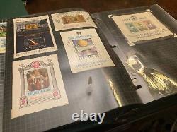 Deux grands albums de collection de timbres, timbres du monde vintage, Laos, Mali, Libéria