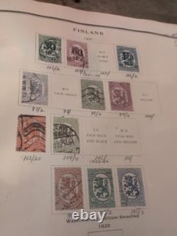 ÉNORME ALBUM SCOTT VINTAGE rempli de Timbres Internationaux de Haute Valeur. Incroyable