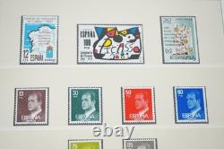 ESPAGNE ANNÉES 1980 COLLECTION DE PLUS DE 400 TIMBRES NEUFS CONSERVÉS DANS UN ALBUM LINDNER