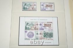 ESPAGNE ANNÉES 1980 COLLECTION DE PLUS DE 400 TIMBRES NEUFS CONSERVÉS DANS UN ALBUM LINDNER
