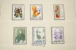 ESPAGNE ANNÉES 1980 COLLECTION DE PLUS DE 400 TIMBRES NEUFS CONSERVÉS DANS UN ALBUM LINDNER