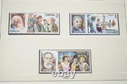 ESPAGNE ANNÉES 1980 COLLECTION DE PLUS DE 400 TIMBRES NEUFS CONSERVÉS DANS UN ALBUM LINDNER