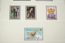 ESPAGNE ANNÉES 1980 COLLECTION DE PLUS DE 400 TIMBRES NEUFS CONSERVÉS DANS UN ALBUM LINDNER