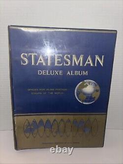 EXCELLENT ÉTAT - Collection de timbres HE Harris Statesman Album Deluxe 300+ Timbres