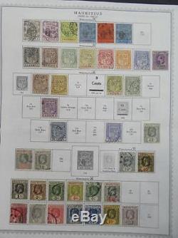 Edw1949sell Mauritius Collection Nice Old Time Mint & Used Sur Les Pages De L'album