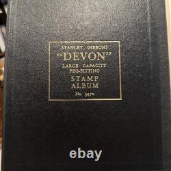 Énorme album vintage Stanley Gibbons Devon 1 494 timbres, 37 pays 1940-70