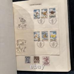 Énorme album vintage Stanley Gibbons Devon 1 494 timbres, 37 pays 1940-70