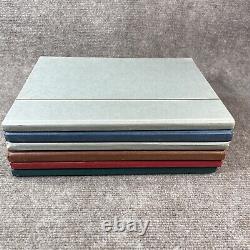 Ensemble de 6 albums de collection de timbres vintage en couverture rigide