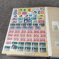 Ensemble de 6 albums de collection de timbres vintage en couverture rigide