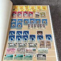 Ensemble de 6 albums de collection de timbres vintage en couverture rigide