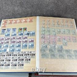 Ensemble de 6 albums de collection de timbres vintage en couverture rigide