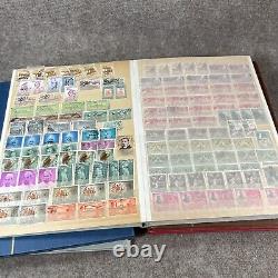 Ensemble de 6 albums de collection de timbres vintage en couverture rigide