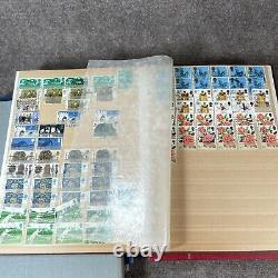 Ensemble de 6 albums de collection de timbres vintage en couverture rigide