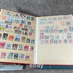 Ensemble de 6 albums de collection de timbres vintage en couverture rigide