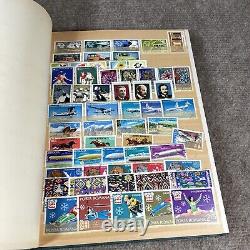 Ensemble de 6 albums de collection de timbres vintage en couverture rigide