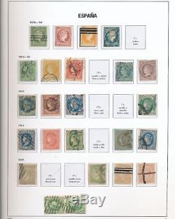 Espagne 1850/1940 Davo Imprimé Album Hingeless Collection M & U (650+) Alb193