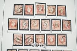 Espagne 1855-1905 Collection de timbres de 1300+ avec cachets sur pages d'album