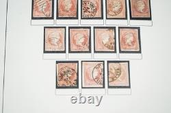 Espagne 1855-1905 Collection de timbres de 1300+ avec cachets sur pages d'album