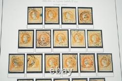 Espagne 1855-1905 Collection de timbres de 1300+ avec cachets sur pages d'album