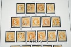 Espagne 1855-1905 Collection de timbres de 1300+ avec cachets sur pages d'album
