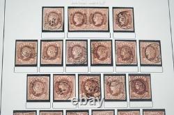 Espagne 1855-1905 Collection de timbres de 1300+ avec cachets sur pages d'album