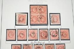 Espagne 1855-1905 Collection de timbres de 1300+ avec cachets sur pages d'album