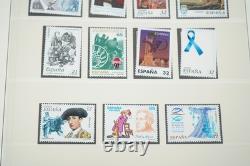 Espagne 1997-2000 Collection de 170 timbres et 25 feuillets souvenirs dans un album Lindner