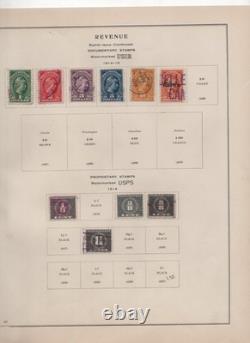 États-Unis 1875-1898 Collection de timbres fiscaux de 120 timbres sur 6 pages d'album Scott