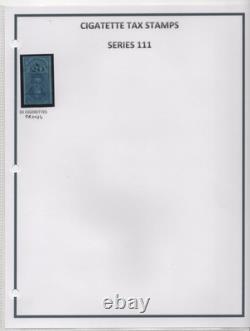 États-Unis 1890-1941 Collection de 46 timbres fiscaux sur 14 pages d’album comprenant des narcotiques