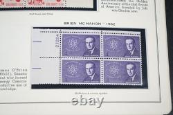 États-Unis 1961-1970 collection de 200 blocs de plaques neufs conservés dans un album