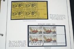 États-Unis 1961-1970 collection de 200 blocs de plaques neufs conservés dans un album