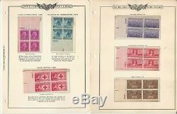 États-unis Timbre Collection Blocs Plate Menthe 1938-1948 Minkus Album, Jfz