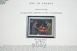 FRANCE ANNÉES 1960-1970 COLLECTION DE TIMBRES D'ART NEUFS ET CARTES MAXIMUM DANS UN ALBUM