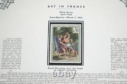 FRANCE ANNÉES 1960-1970 COLLECTION DE TIMBRES D'ART NEUFS ET CARTES MAXIMUM DANS UN ALBUM