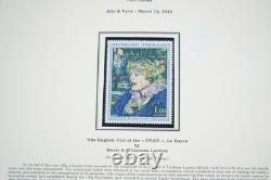 FRANCE ANNÉES 1960-1970 COLLECTION DE TIMBRES D'ART NEUFS ET CARTES MAXIMUM DANS UN ALBUM